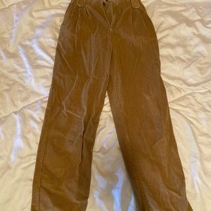 Brown/Tan Corduroy Mom-Pants, size 4